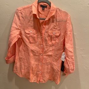 Saks Fifth Avenue brand Small linen blouse